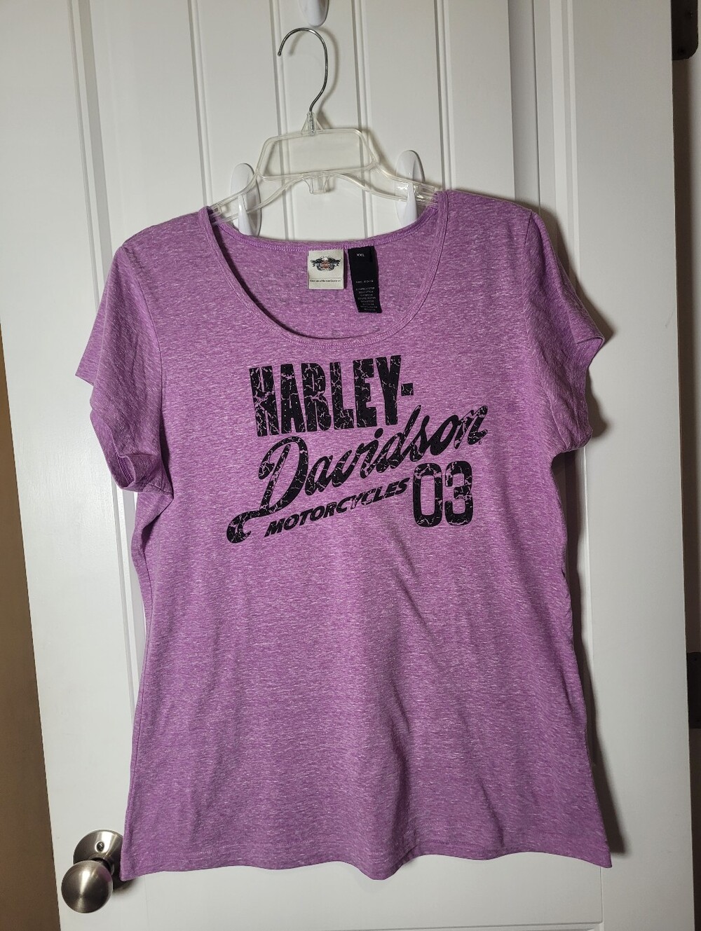 Harley-Davidson Heather Purple Tee with Black Logo size XXL